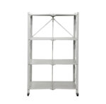 Fine Living Foldable Storage Rack-White Metal 4 - Image 3