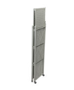 Fine Living Foldable Storage Rack-White Metal 4 - Image 2