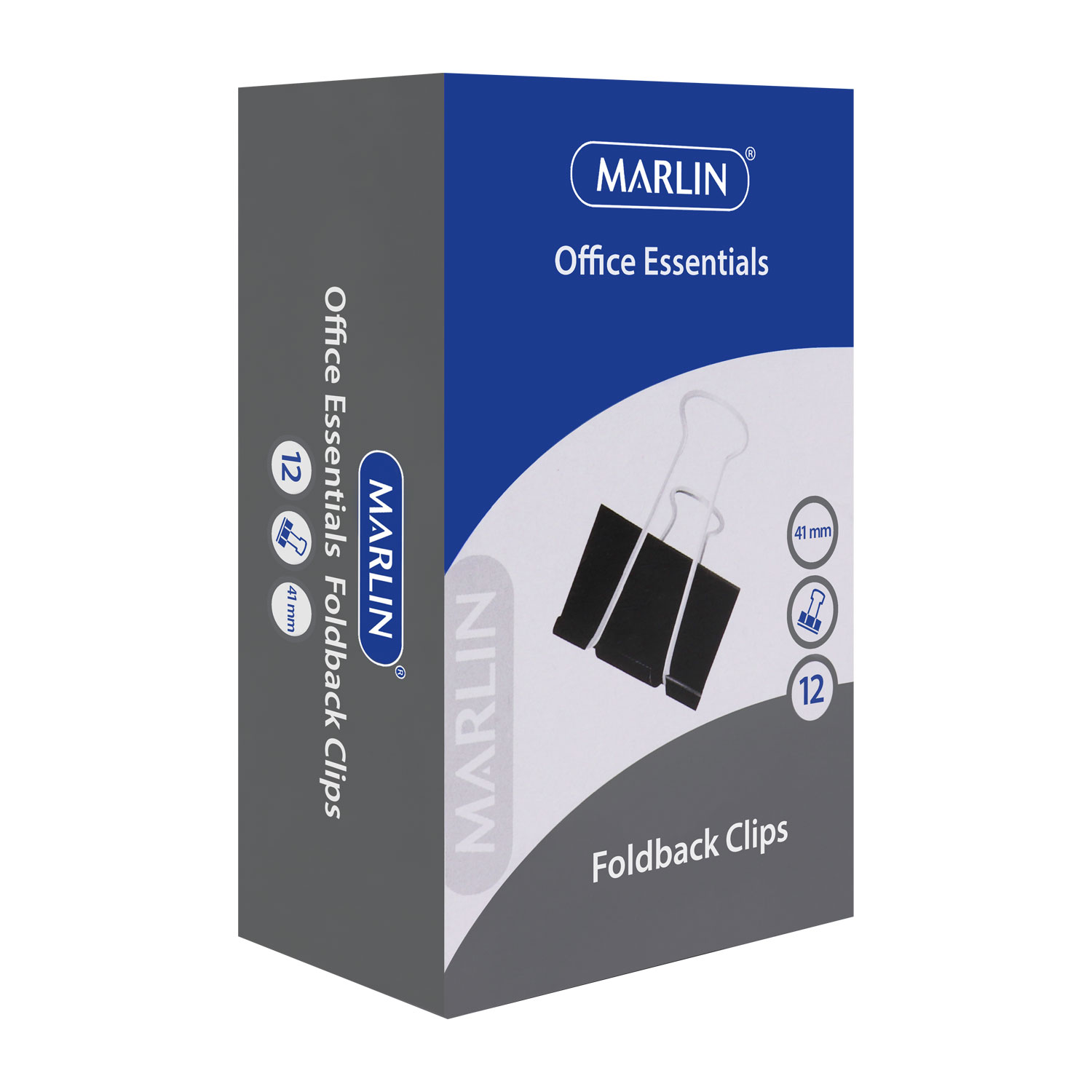 Marlin Office Essentials Fold Back Clips