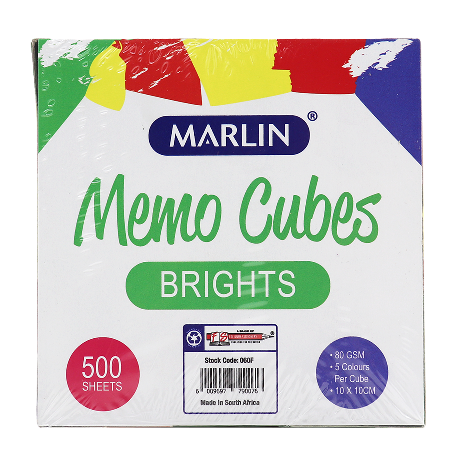 Marlin Memo Cubes Assorted Brights