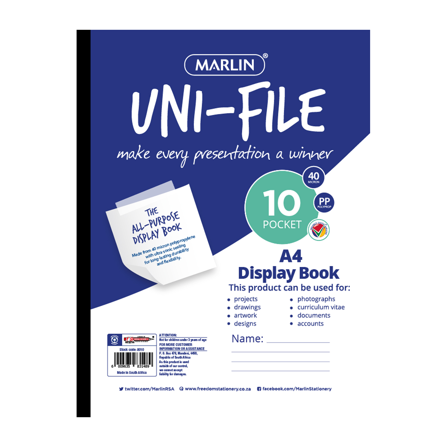 Marlin Uni-file Display Books