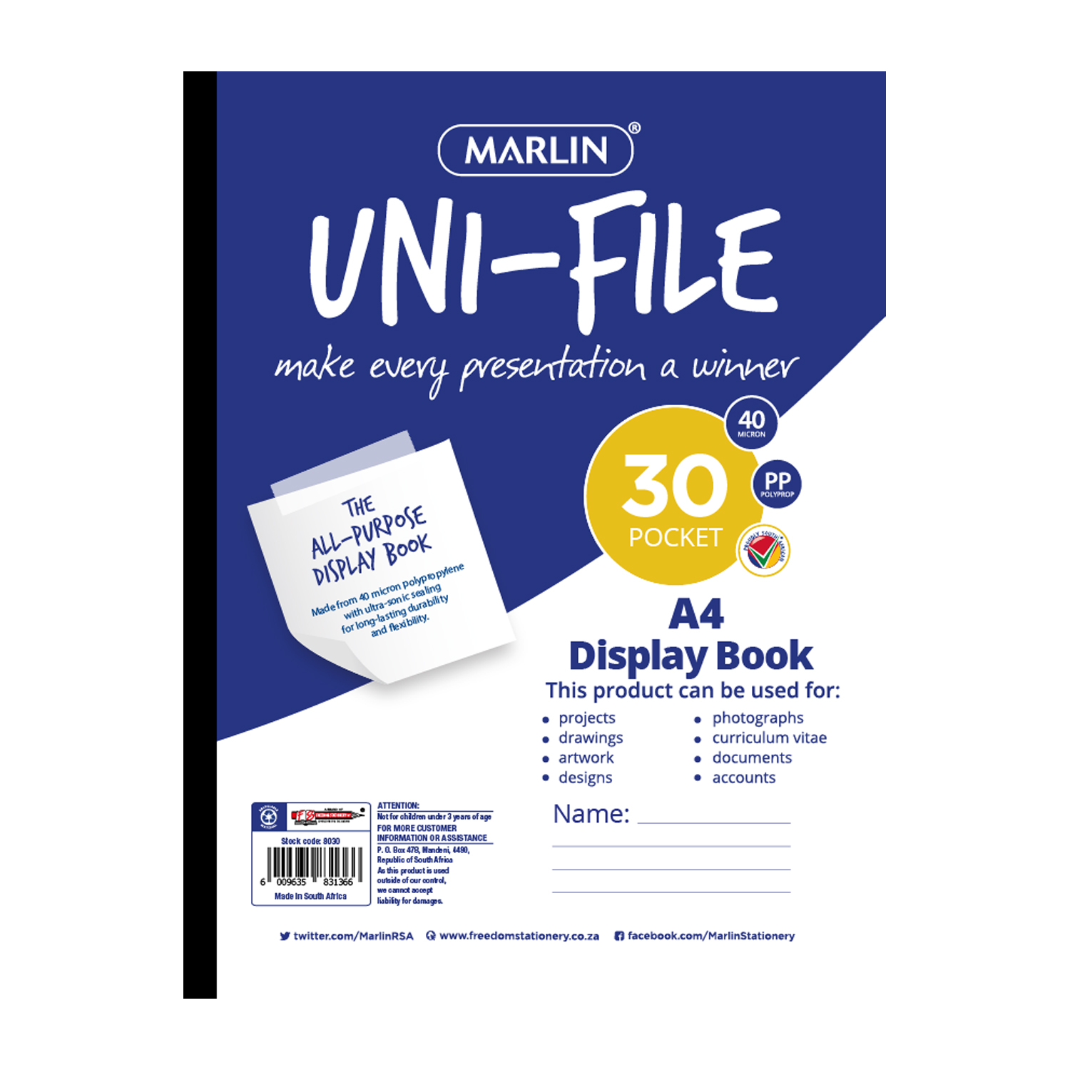 Marlin Uni-file Display Books