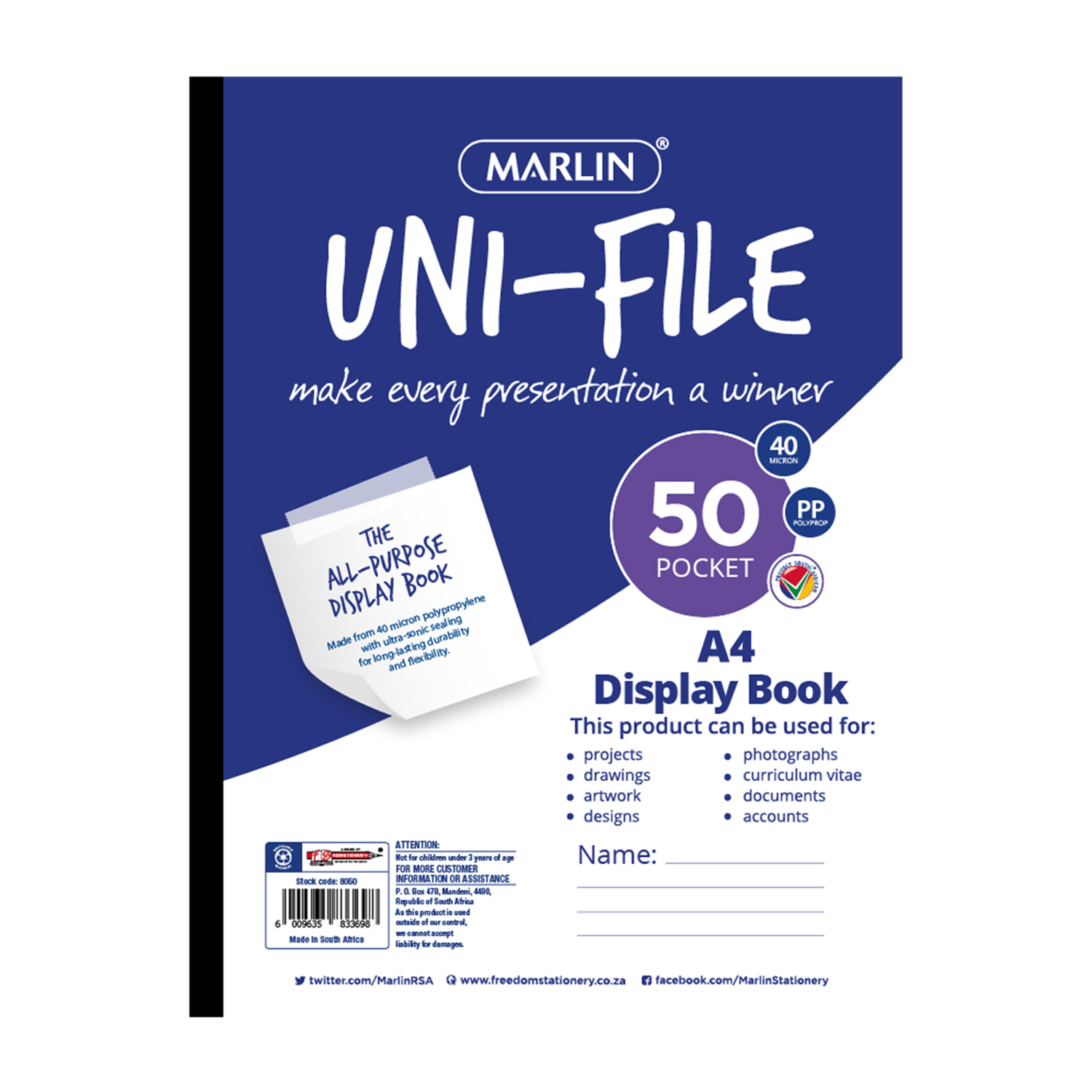 Marlin Uni-file Display Books