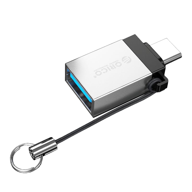CBT-UT01-SV-BP_wr_01a ORICO Type C to USB 3.0 Adaptor – Silver - Image 1