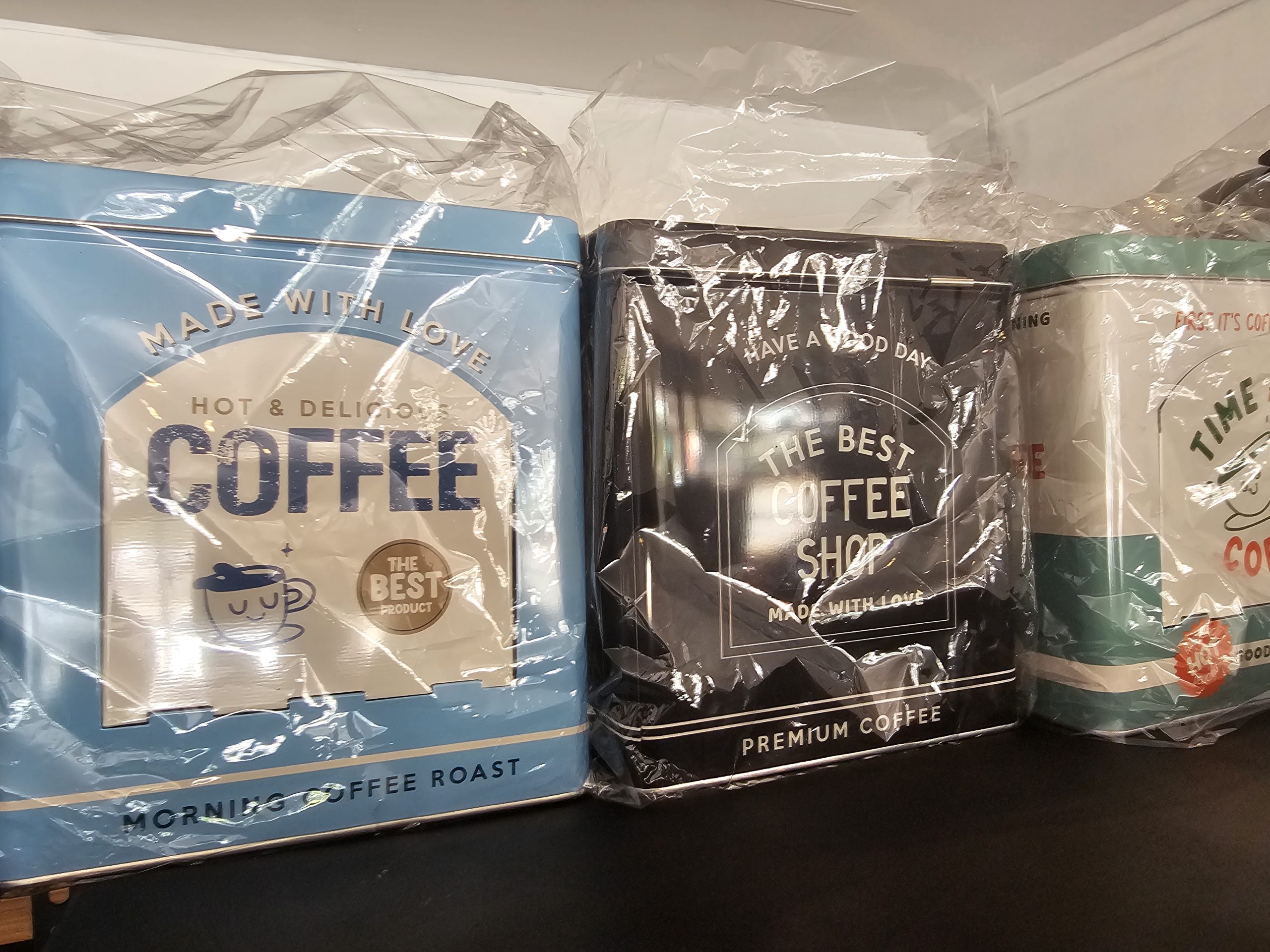 Premium coffee tin canisters