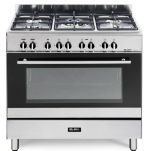 Elba Classic 90cm 5 Burner Gas Cooker With Gas Oven (Stainless Steel) - Image 3